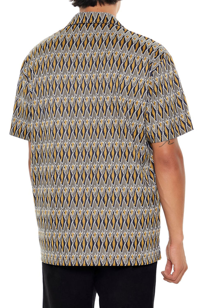 Geo Print Button-Up Shirt