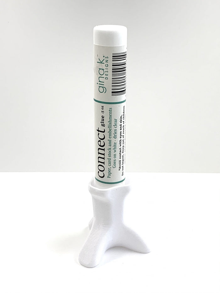 Gina K. Designs - Storage - Glue Holder. Store glue tip down in this handy glue holder. Holds 1 Connect Glue, sold separately. Available at Embellish Away located in Bowmanville Ontario Canada.