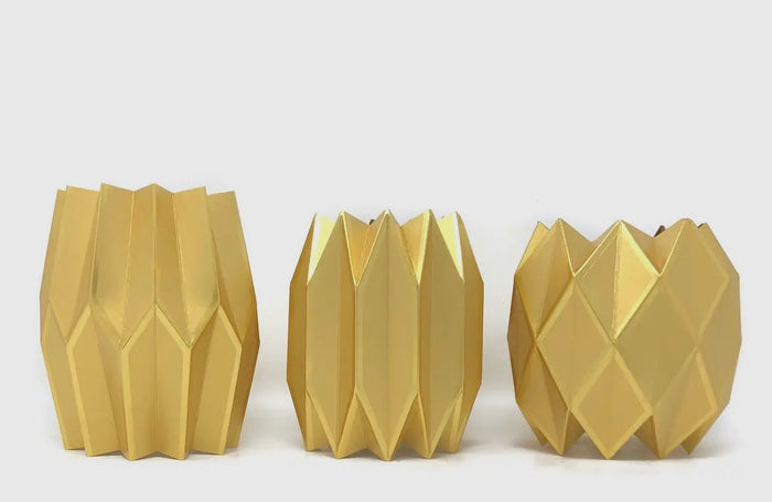 Gold Foil Paper Vase Wraps