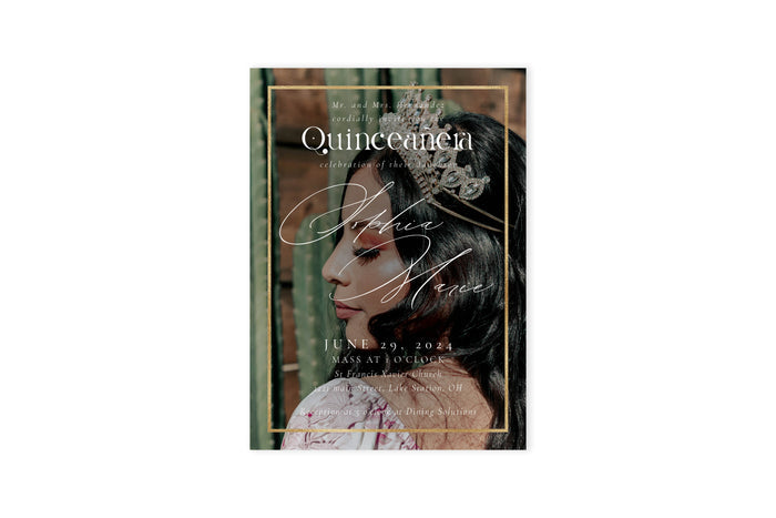 Gold Frame Quinceañera