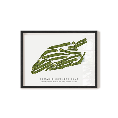 Gowanie Country Club | Golf Course Print | Black Frame