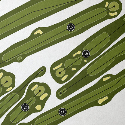 Gowanie Country Club | Golf Course Print | Close Up