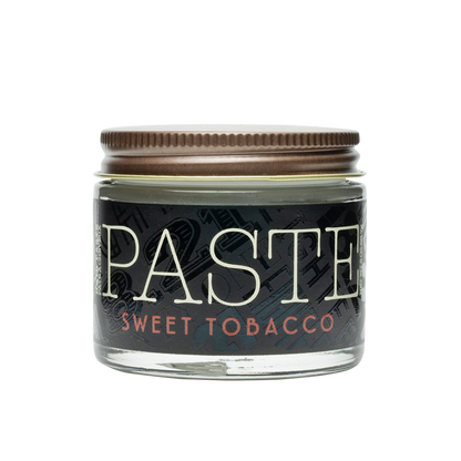 Jar of 'Sweet Tobacco' paste with a brown lid on a white background