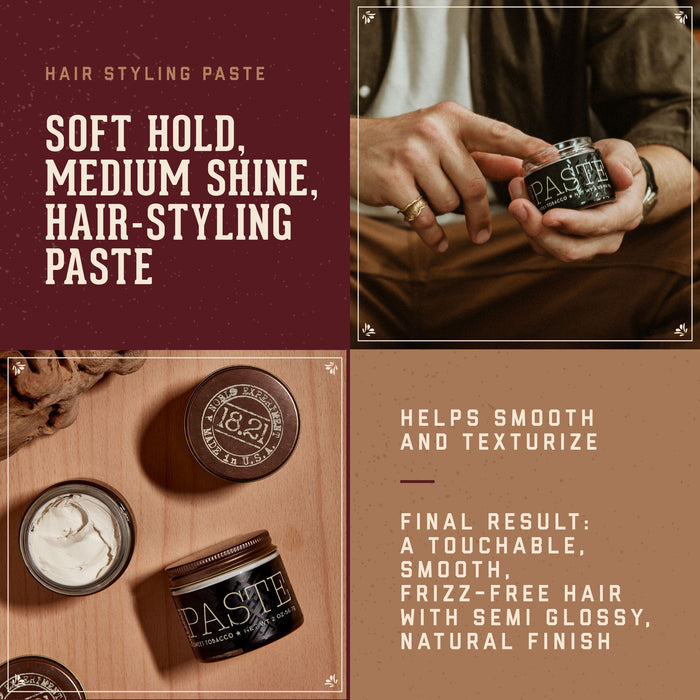Hair Styling soft hold, medium shine paste.  Helps smooth and texturize. Final Result: a touchable, smooth, frizz-free hair with semi glossy, natural finish