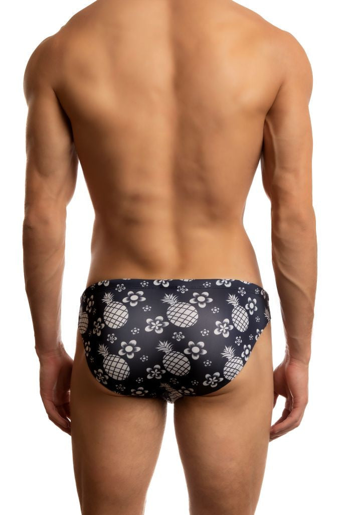Jack Adams Hanalei Bay Low-Rise 1" Swimsuit in pineapple blue - premium,  fashionable and fun swimsuits, swim briefs, swim trunks and swim bikinis