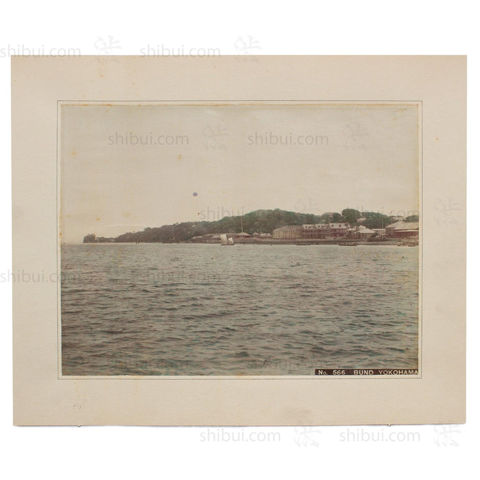 Hand Tinted Albumen of Bund Yokohama | Antique Japanese Photograph
