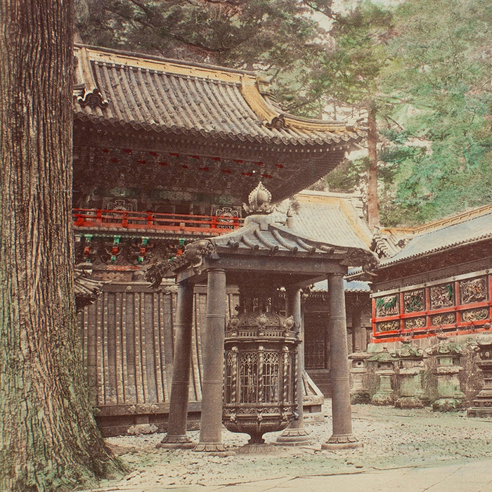 Hand Tinted Albumen of Dutch Lantern | Antique Japanese Photograph