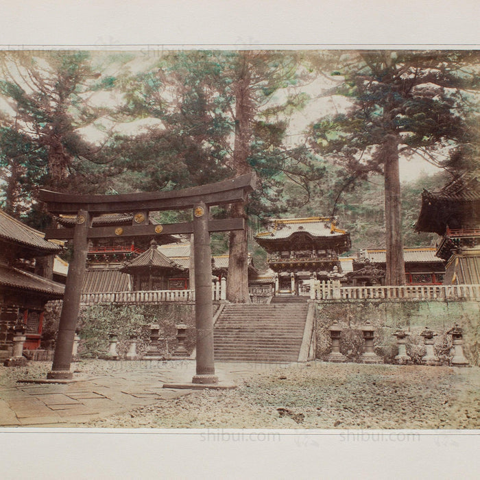 Hand Tinted Albumen of Toshogu Shrine | Antique Japanese Photograph