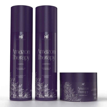 HB HAIR SOLUTION Amazon Therapy Brazilian Anti Frizz Hair Treatment Set - DOKAN