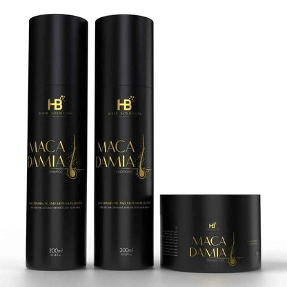 HB HAIR SOLUTION MACADAMIA Brazilian Anti Frizz hair Treatment Set - DOKAN