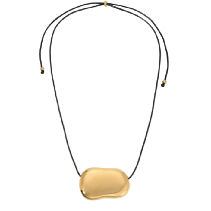 Heaven Mayhem Julia Necklace | Gold & Black Statement Cord Necklace
