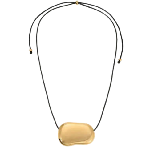 Heaven Mayhem Julia Necklace | Gold & Black Statement Cord Necklace