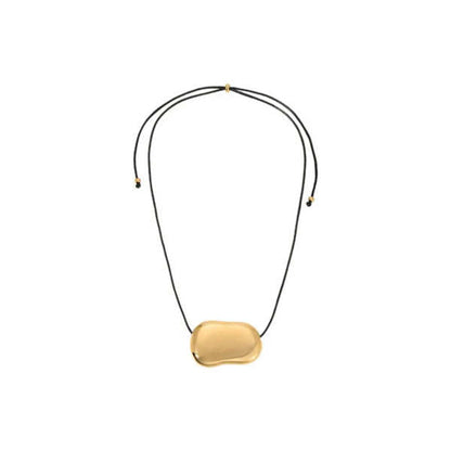 Heaven Mayhem Julia Necklace | Gold & Black Statement Cord Necklace