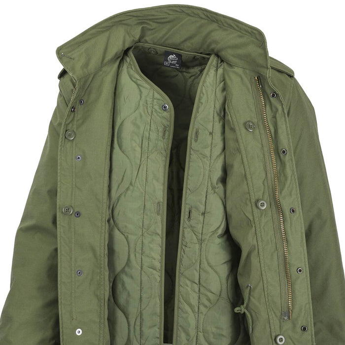nyco sateen helikon m65 olive jacket inner detachable liner