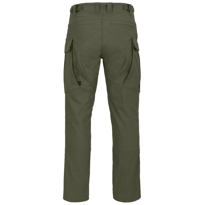 rear of helikon sfu next olive green trouser mk2