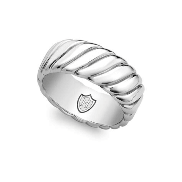 Hoxton London Men's Jewellery Sterling Silver Twist Ring