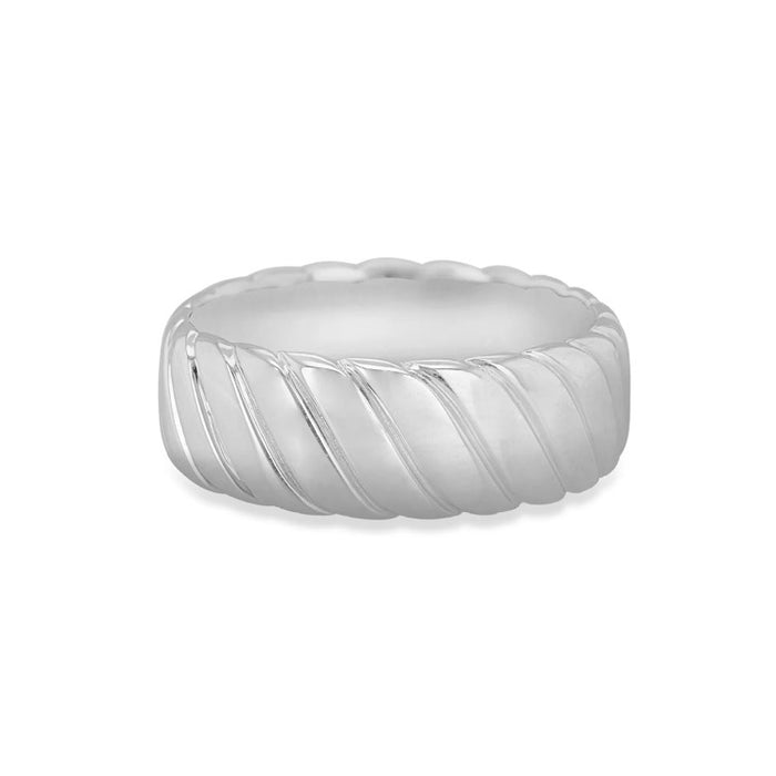 Hoxton London Men's Jewellery Sterling Silver Twist Ring