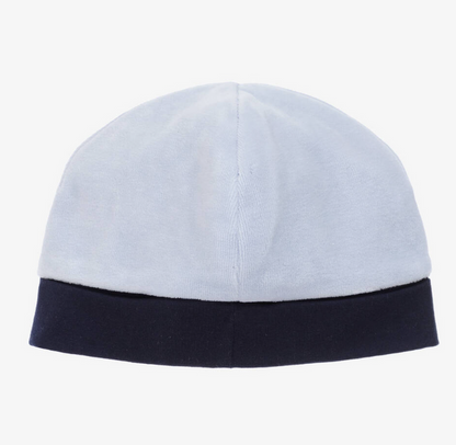 HUG BOSS Baby Boys Blue Velour Hat