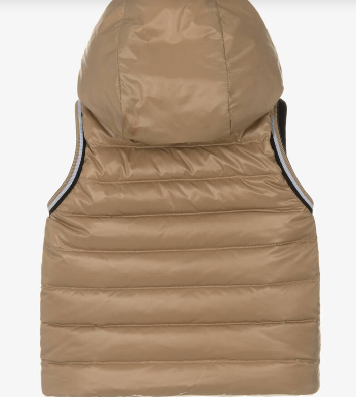 HUGO BOSS Baby Boys Beige Down Padded Reversible Gilet