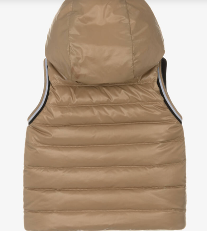 HUGO BOSS Baby Boys Beige Down Padded Reversible Gilet