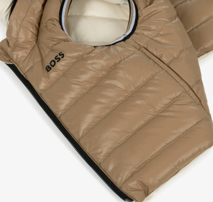 HUGO BOSS Baby Boys Beige Down Padded Reversible Gilet