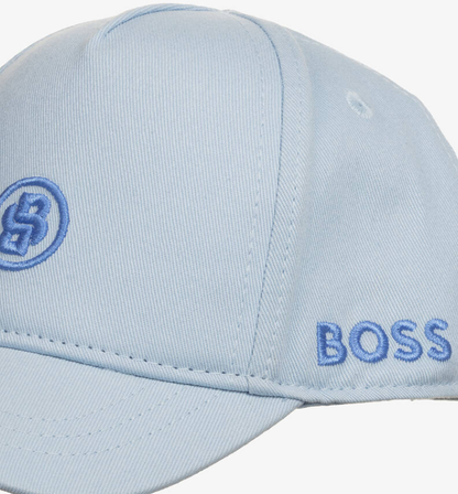 HUGO BOSS Baby Boys Blue Cotton Double B Cap