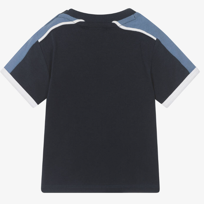 HUGO BOSS Baby Boys Navy Blue Cotton T-Shirt