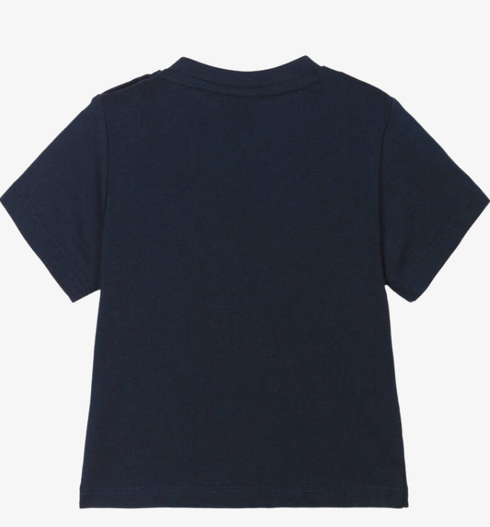 HUGO BOSS Baby Boys Navy Blue Cotton T-Shirt