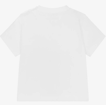 HUGO BOSS Baby Boys White Logo Front Cotton T-Shirt