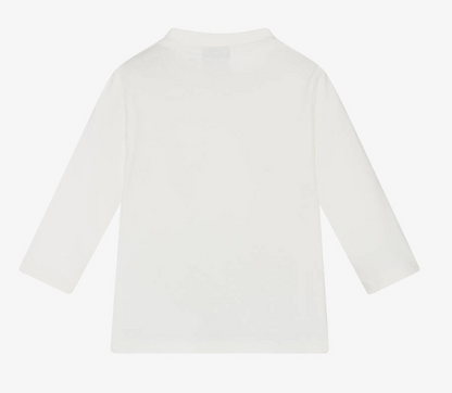 HUGO BOSS Baby Boys White Organic Cotton Top