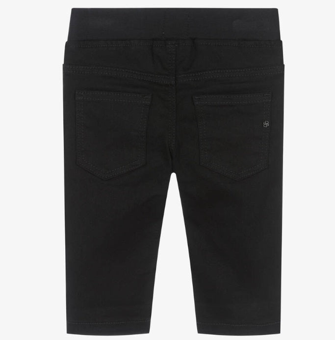 HUGO BOSS Boys Black Jersey Denim Jeans