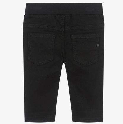 HUGO BOSS Boys Black Jersey Denim Jeans