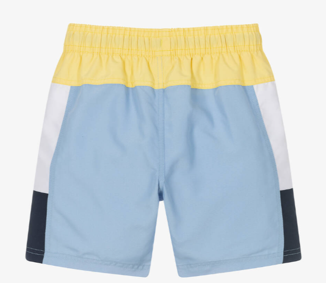 HUGO BOSS Boys Blue Colourblock Swim Shorts
