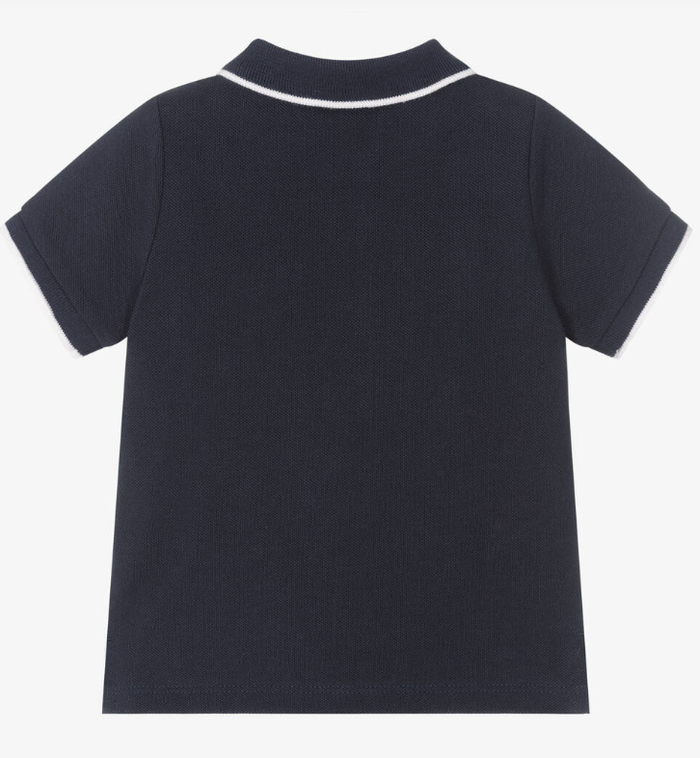 HUGO BOSS Boys Blue Cotton Polo Shirt