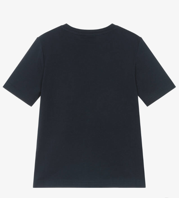 HUGO BOSS Boys Blue Cotton T-Shirt