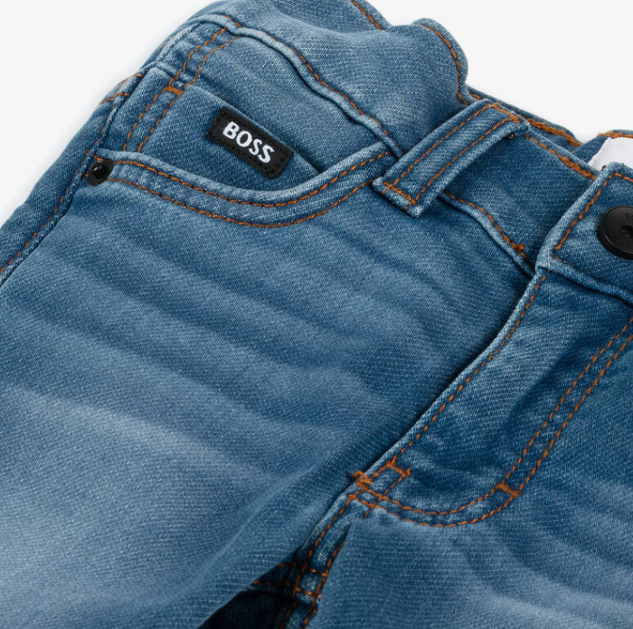 HUGO BOSS Boys Blue Denim Regular Fit Jeans