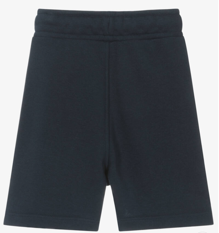 HUGO BOSS Boys Navy Blue Cotton Jersey Shorts