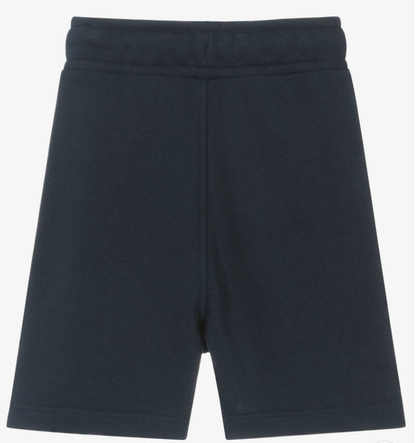 HUGO BOSS Boys Navy Blue Cotton Jersey Shorts