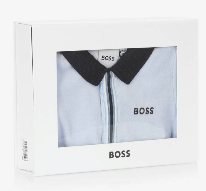 HUGO BOSS Boys Velour Babygrow