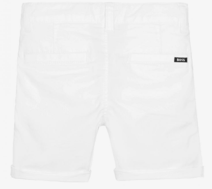 HUGO BOSS Boys White Bermuda Shorts