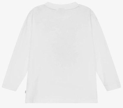HUGO BOSS Boys White Cotton Monogram Top