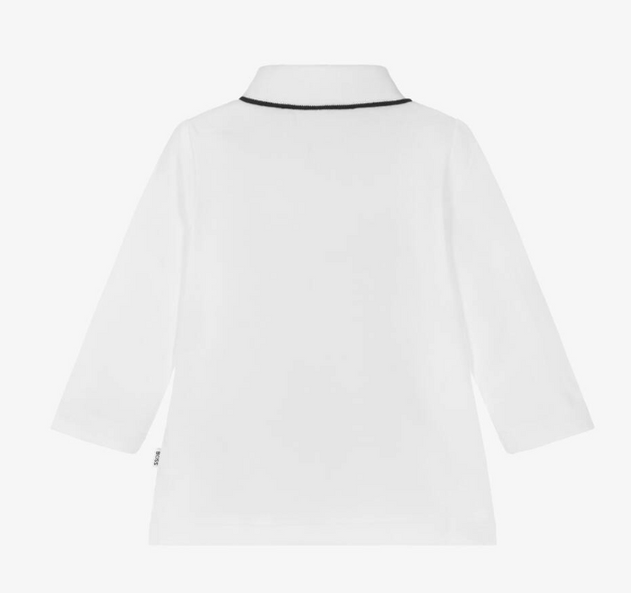 HUGO BOSS Boys White Cotton Polo Shirt