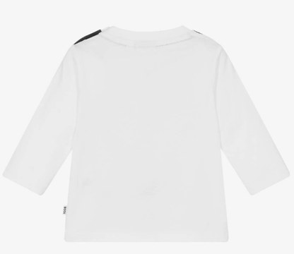 HUGO BOSS Boys White Cotton Top