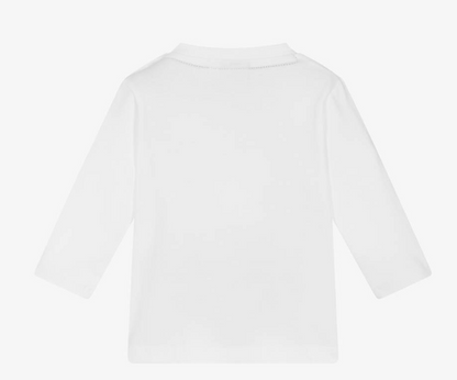HUGO BOSS Boys White Cotton Top