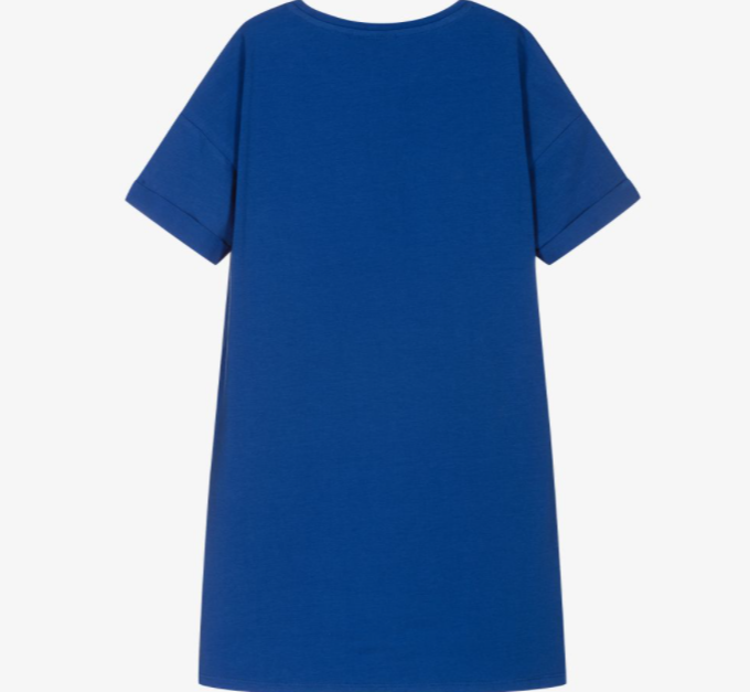 HUGO BOSS Girls Blue Logo T-Shirt Dress