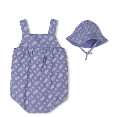 HUGO BOSS jacquard bloomer and hat set