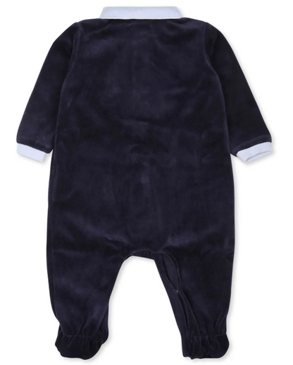HUGO BOSS logo embroidered striped babygrow