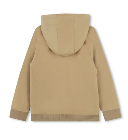 HUGO BOSS logo-embroidered zip-up hoodie
