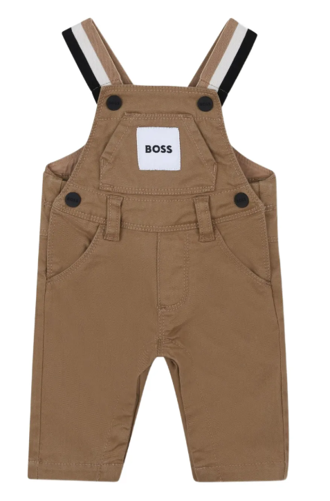 HUGO BOSS logo-patch dungarees