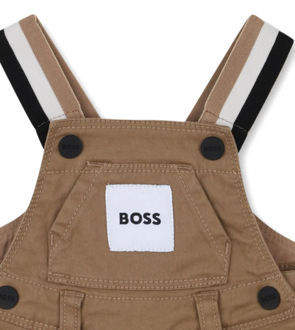 HUGO BOSS logo-patch dungarees